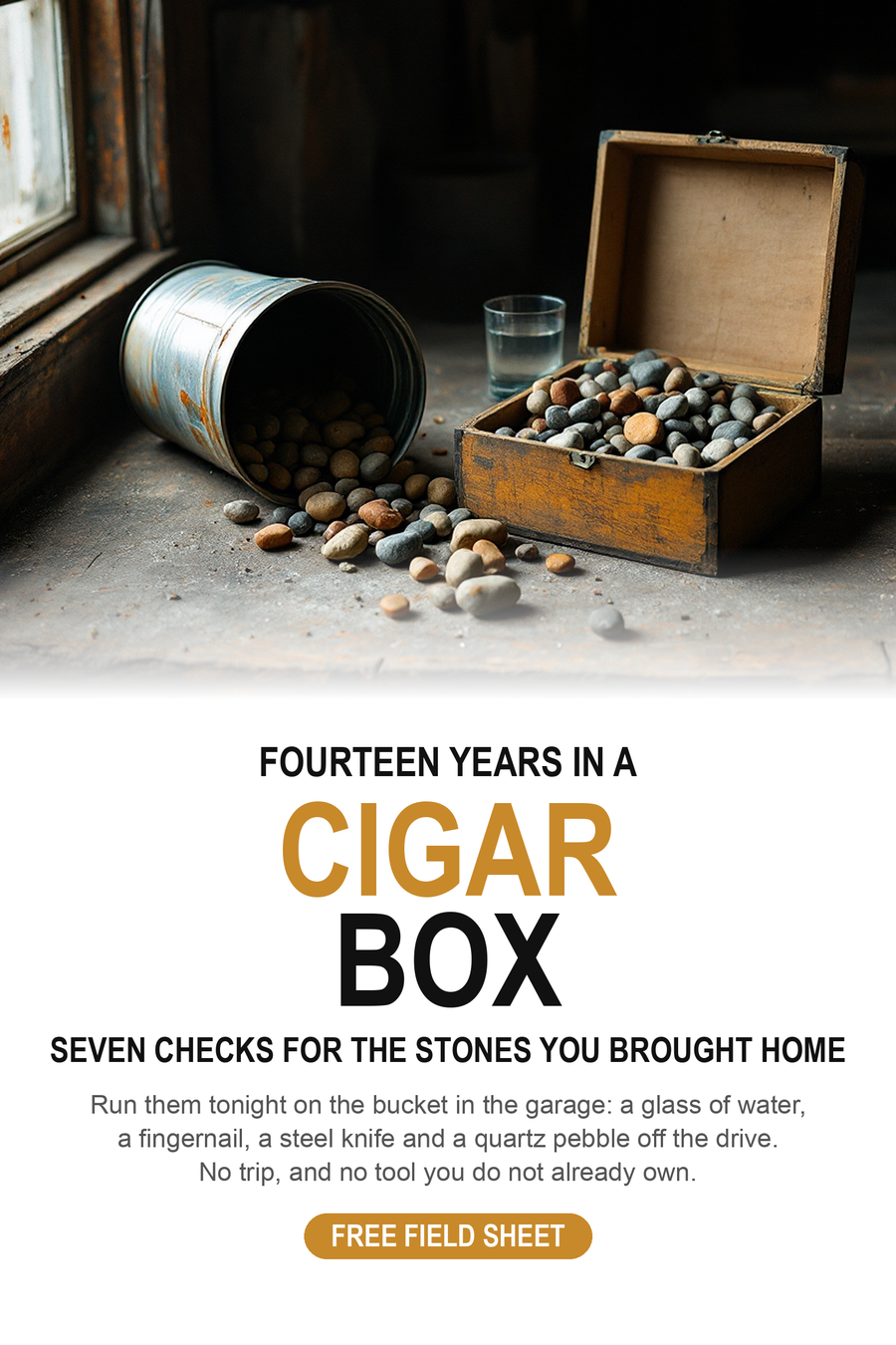 Cover of the free field sheet, Fourteen Years in a Cigar Box